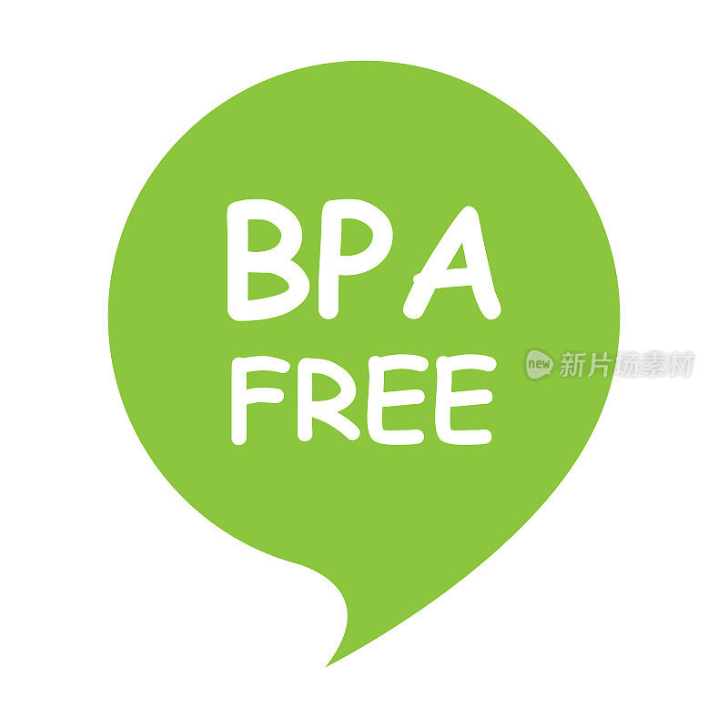 BPA FREE双酚A和邻苯二甲酸盐FREE图标矢量无毒塑料标识平面设计，标志，网站，社交媒体，移动应用程序，UI插图